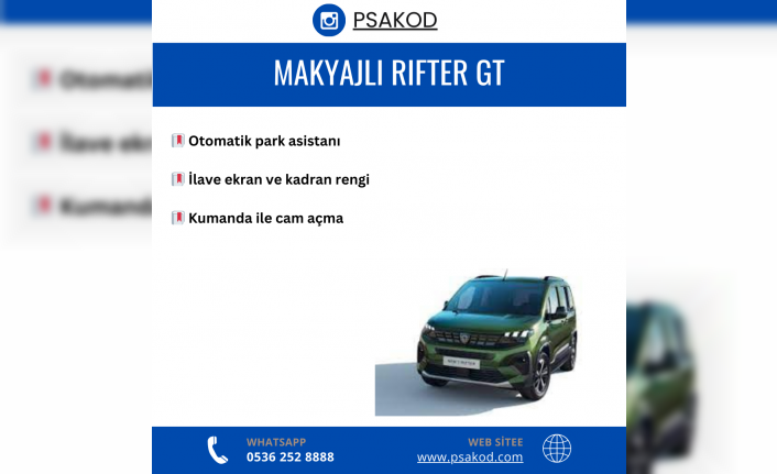 Peugeot Makyajlı Rifter Gizli Özellik Açma